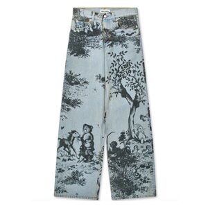 Molly Goddard ‘Joan Twinky Toile de Jouy’ Print Jeans